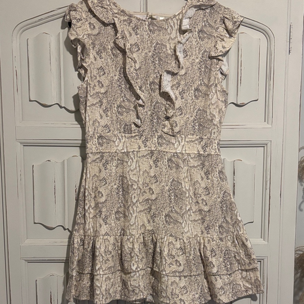 Versona Beige Snake Print Top